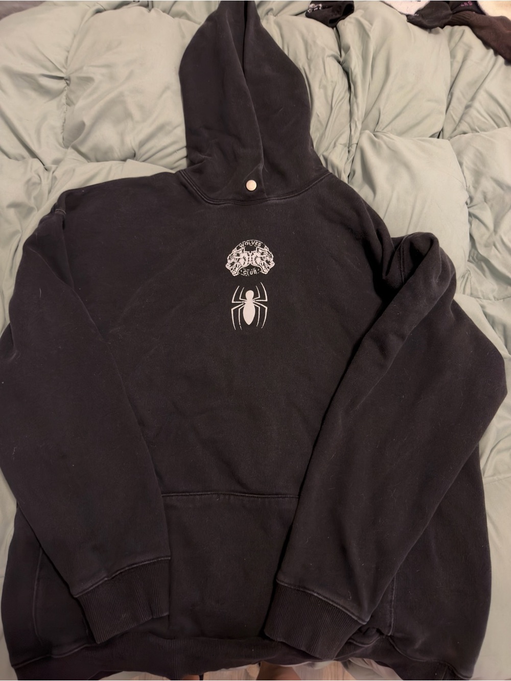 Darc Sport Black Pullover Hoodie with White Spider Graphic
